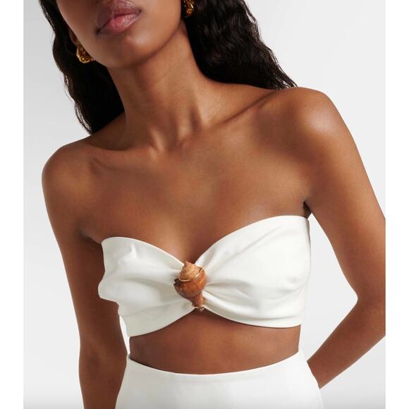 ADRIANA DEGREAS | NWT Shell Top in Off White S - Picture 1 of 10